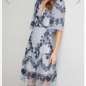 Floral Vine Embroidered Lace Dress